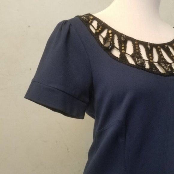 Laundry Shelli Segal beaded embroider dress size 8 (29) - Picture 5 of 8